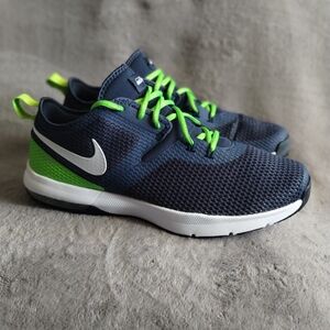 Nike Navy and Lime Athletic Shoes
